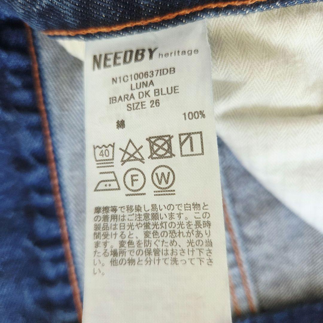 未使用級✨ NEEDBY heritage LUNA ワイドデニムパンツ 26