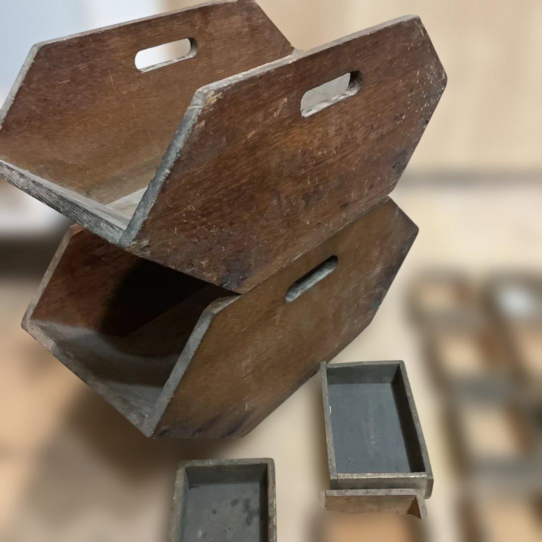 P54/活版印刷から出た木のモネ大量【活版印刷】【古道具】