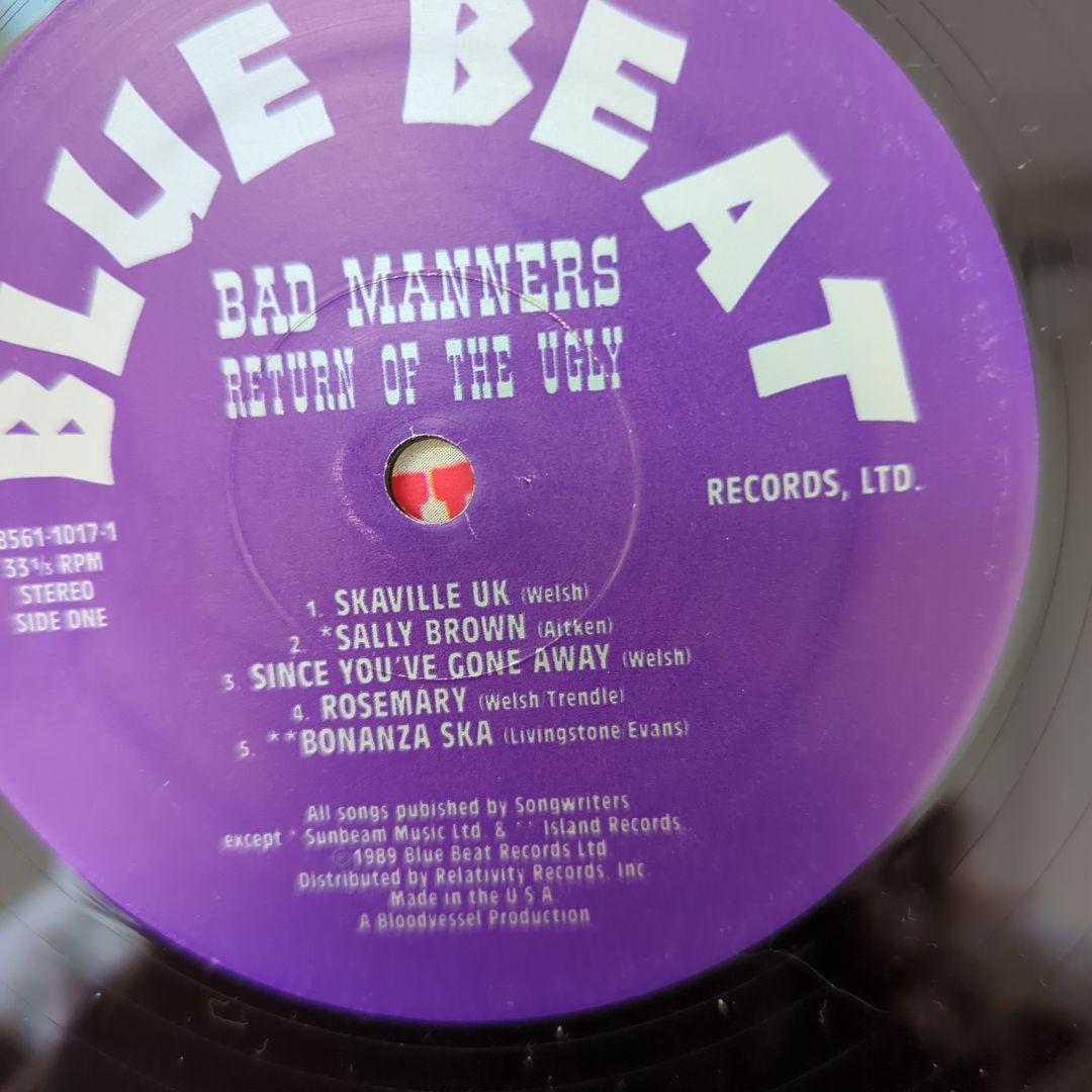 希少！BAD MANNERS/RETURN OF THE UGLY/レコード