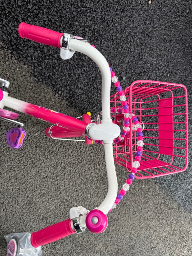 【美品・室内保管】アイデス ミニーマウス 子供用自転車 16インチ 補助輪付