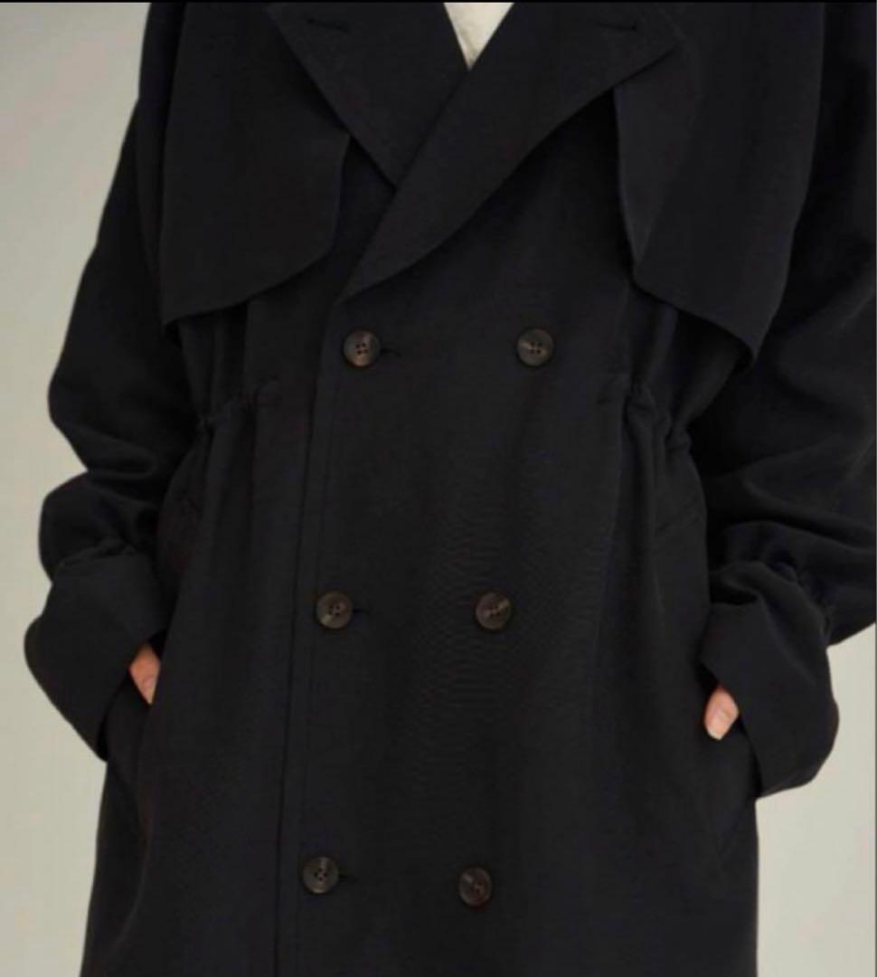 ENOF long coat イナフ ロング トレンチ コート ブラック 黒 L