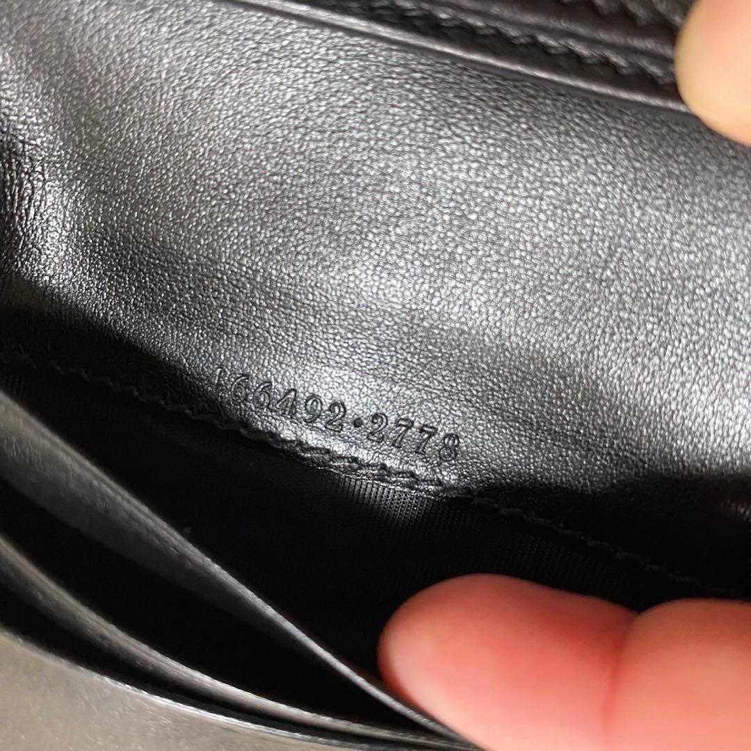 あめちゃん専用　GUCCI 二つ折り財布 キルティング マーモント GG 黒