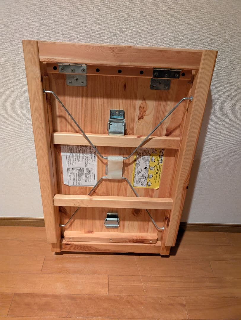 《送料込》無印良品 パイン材テーブル 折りたたみ式デスク 事務机 コンパクト
