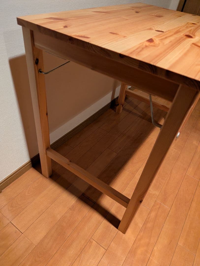 《送料込》無印良品 パイン材テーブル 折りたたみ式デスク 事務机 コンパクト