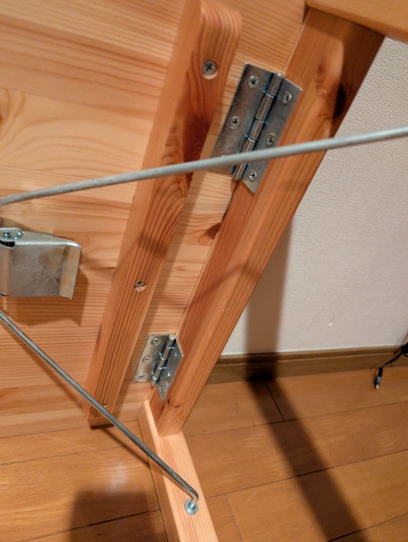 《送料込》無印良品 パイン材テーブル 折りたたみ式デスク 事務机 コンパクト