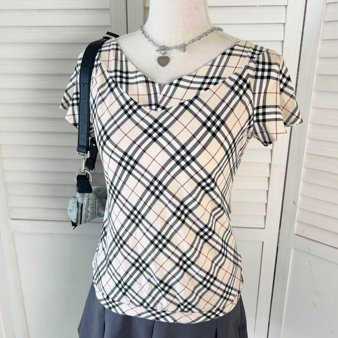 BURBERRY BLUE LABEL 2wayカットソー オフショル 半袖