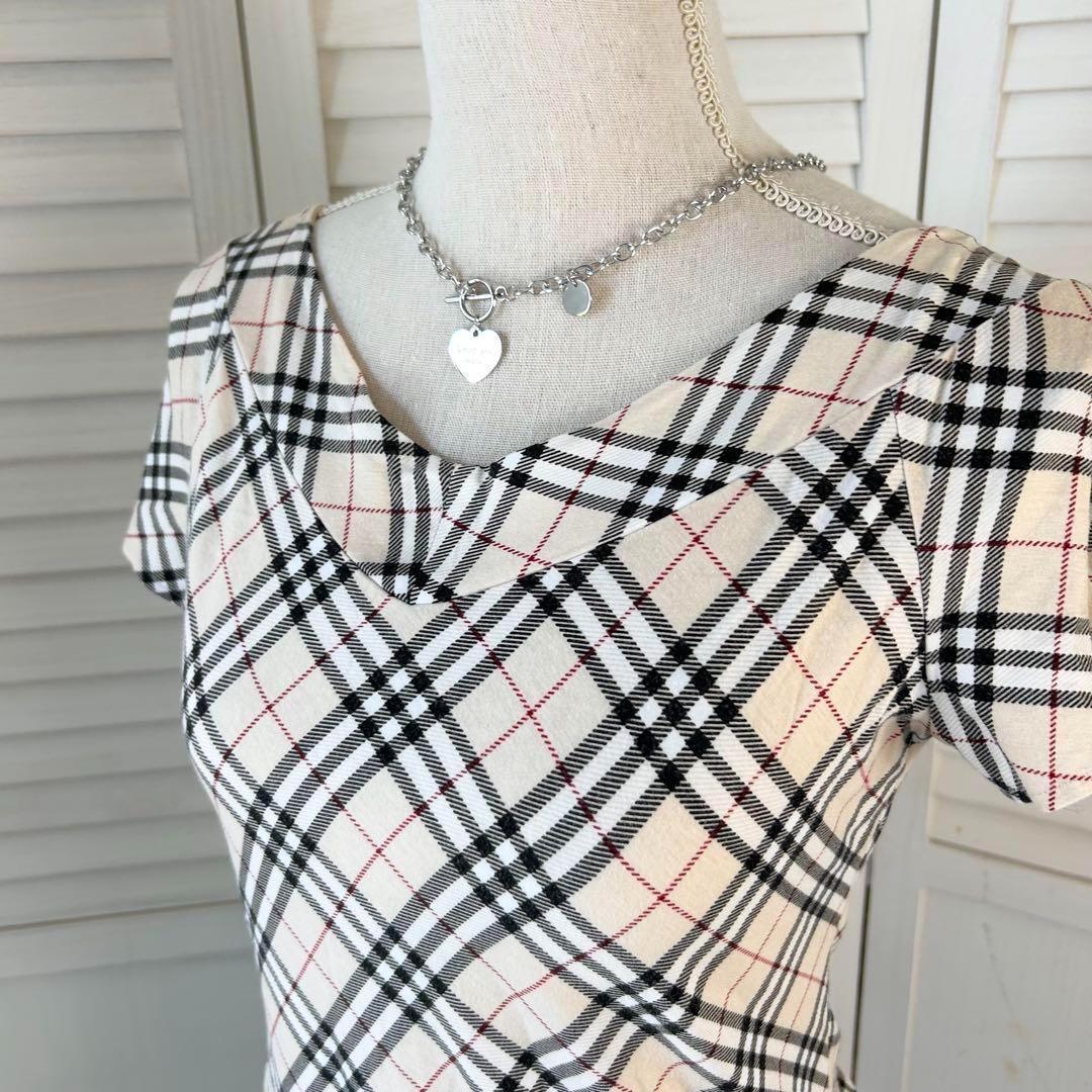 BURBERRY BLUE LABEL 2wayカットソー オフショル 半袖