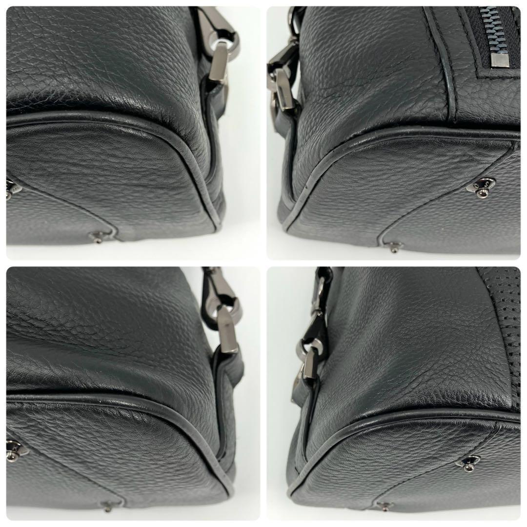 【良品✨】ジョゼフ パンチングレザー 2way ボストンバッグ ビジネス 黒