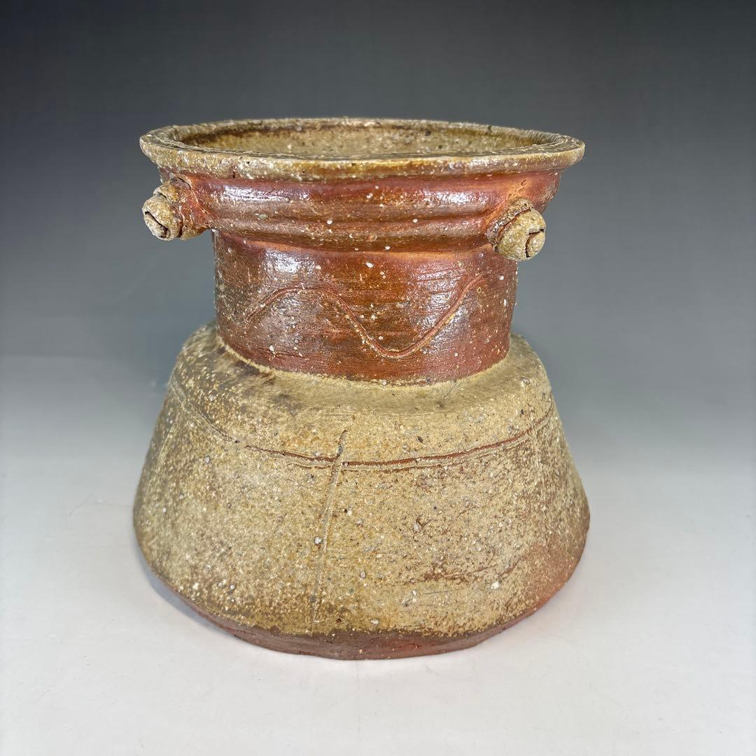 【中古品】柴香庵水月造　信楽水指USED〈税込・送料込〉