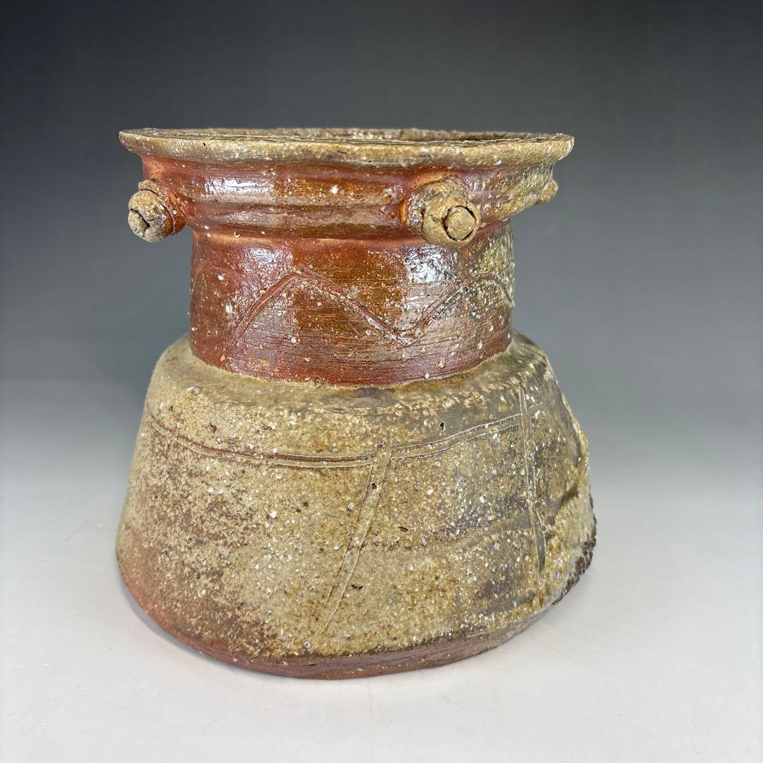 【中古品】柴香庵水月造　信楽水指USED〈税込・送料込〉