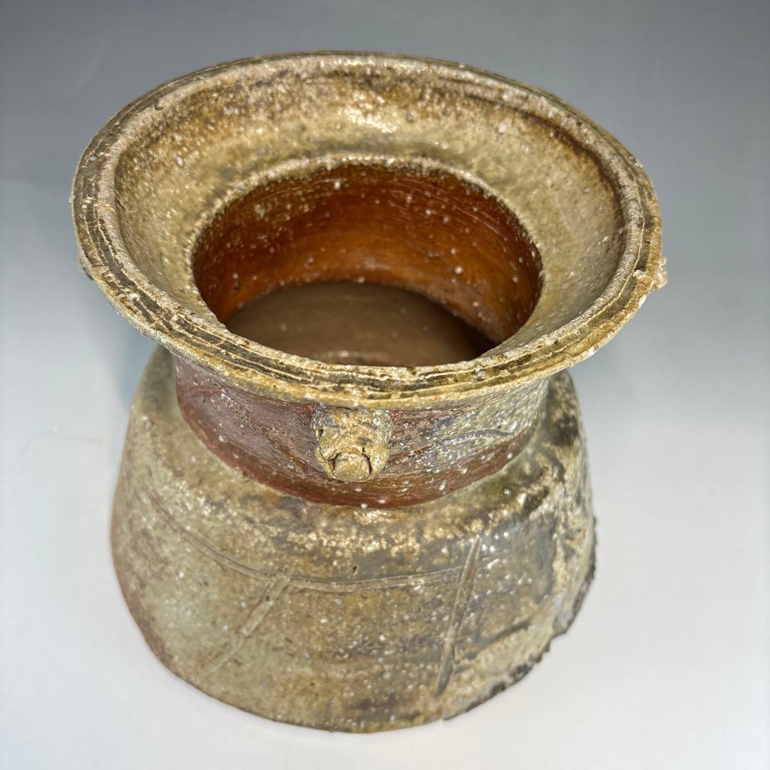 【中古品】柴香庵水月造　信楽水指USED〈税込・送料込〉