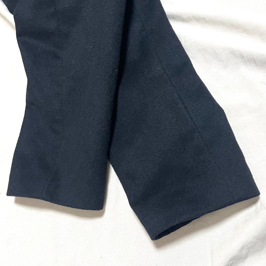 【超希少サイズ5L　カシミヤ100% 美品】エフデ　ロングステンカラーコート　黒