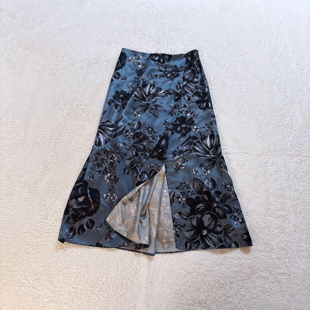 [超美品]VERMEIL par iena フラワープリント スカート 40
