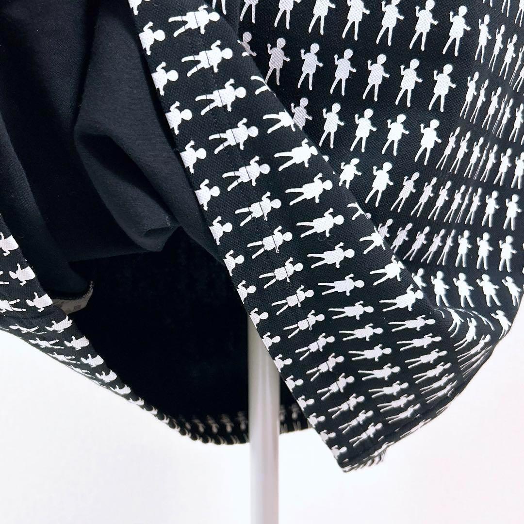 【極美品】フレッドペリー ×ミントデザインズ コラボ＊総柄 ポロワンピース 黒白