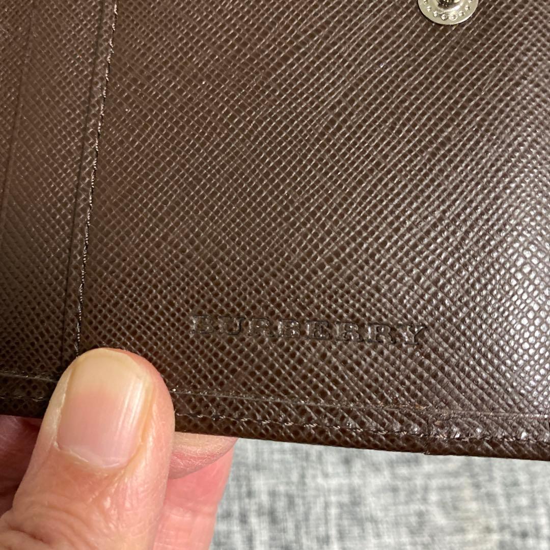 美品　バーバリー　ノバチェック　がま口2つ折り財布