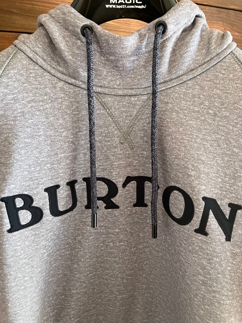 BURTON フード付き撥水パーカー グレー　スノーボードウェア