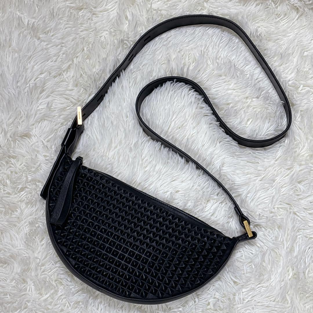 バッグ ALLSAINTS HALF MOON LEATHERCROSSBODY BAG