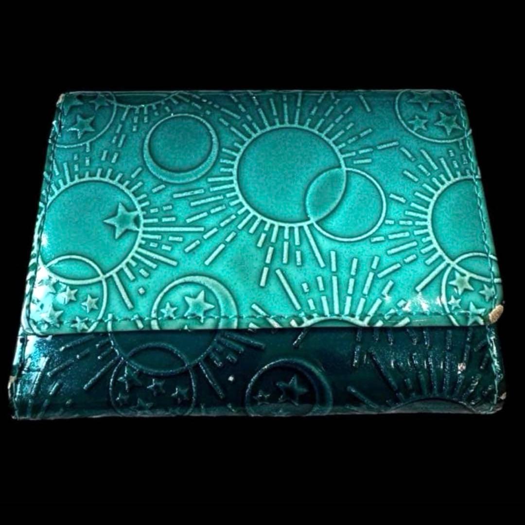 アナスイ ANNA SUI ガラクシア ターコイズブルー 折り財布