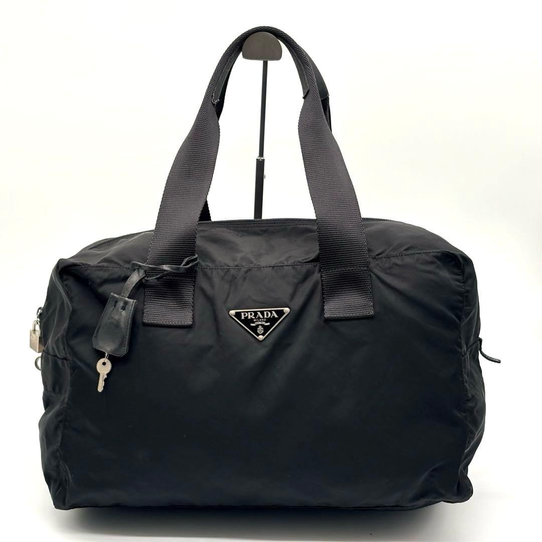 PRADA 三角プレート　カデナ　ナイロン　ボストンバッグ　旅行バッグ