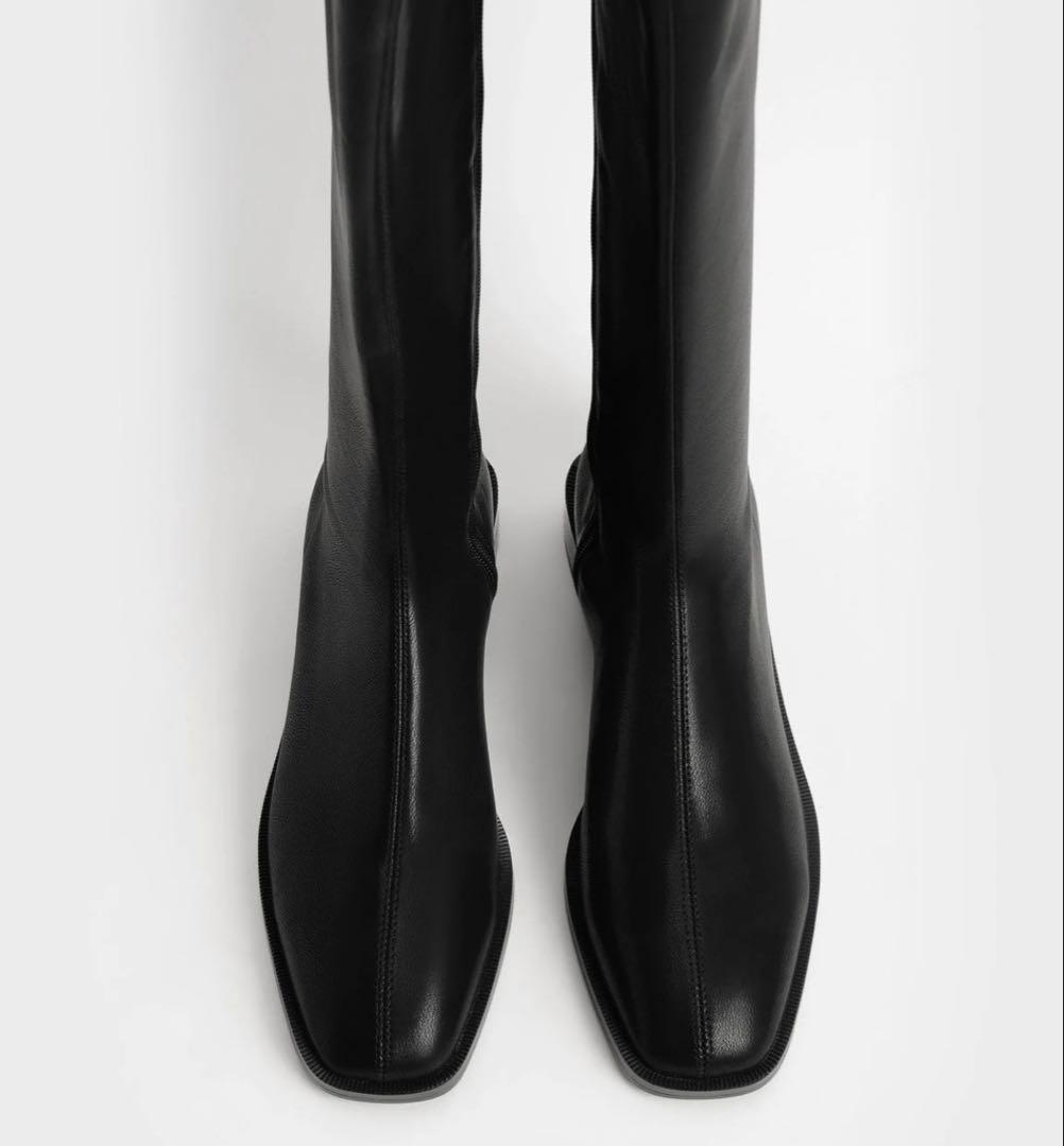 CHARLES & KEITH ニーハイフラットブーツ 38
