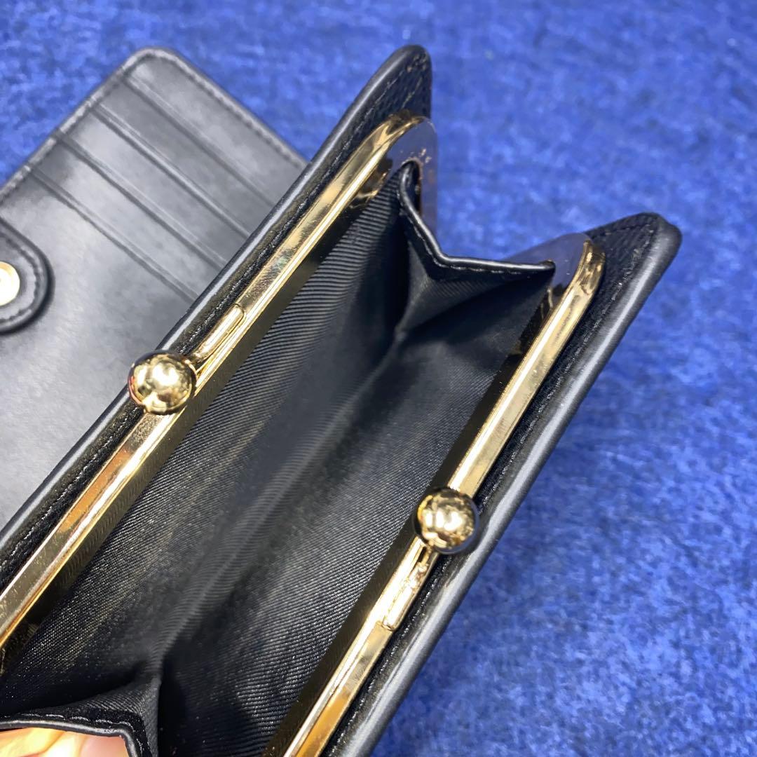 COACHコーチキュロスレザーがま口財布二つ折り財布