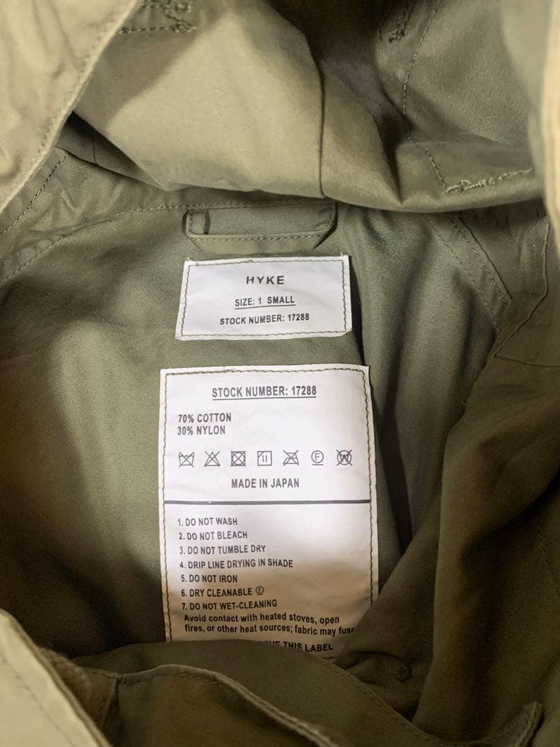 ジャケット・アウター HYKE N/C MILITARY JACKET size1