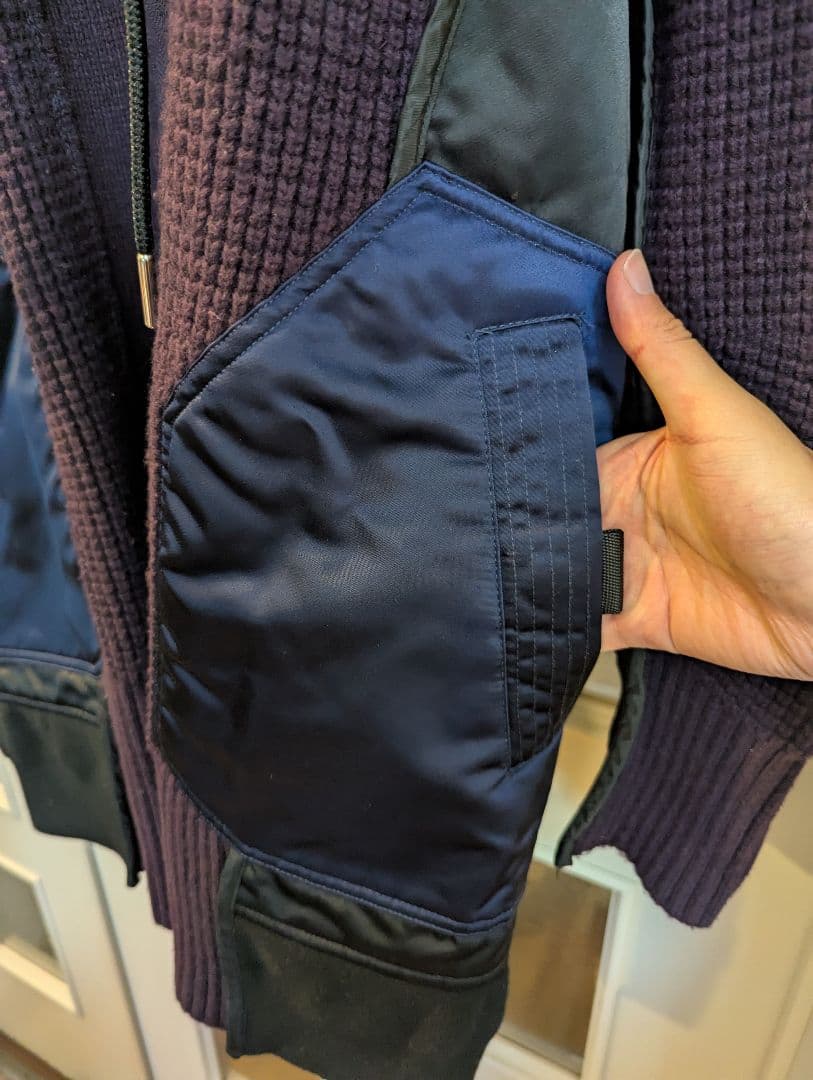 DIESEL 美品 フーテッド異素材ドッキングモッズコート