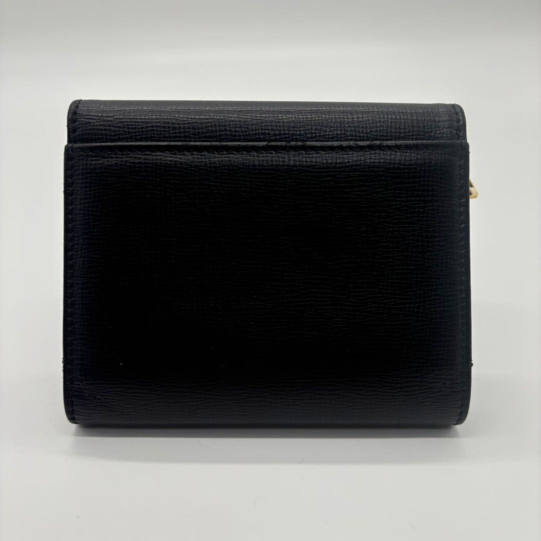 美品 VALENTINO ヴァレンティノ 三つ折り財布 ウォレット ブラック