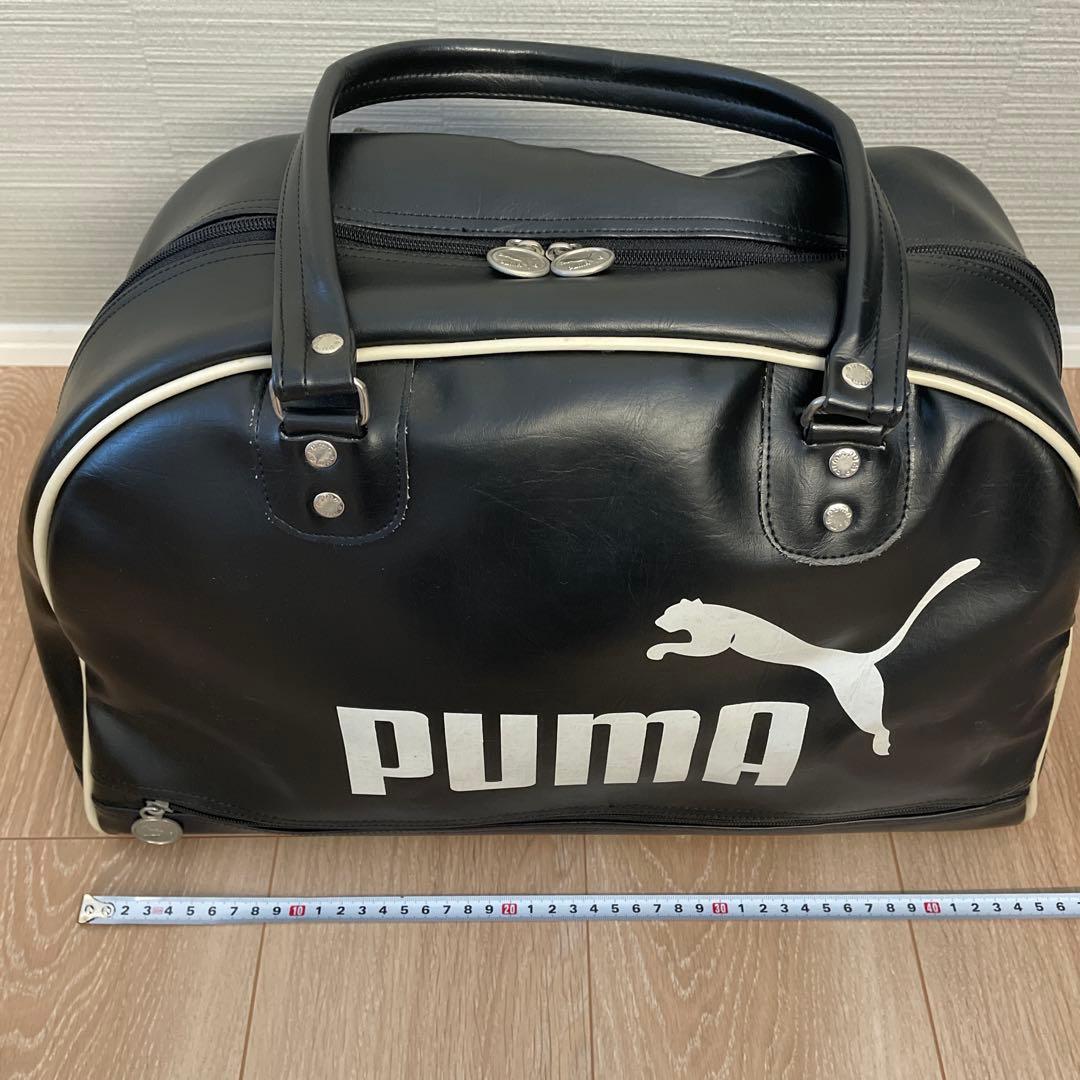 PUMA ボストンバッグ　黒　レトロ
