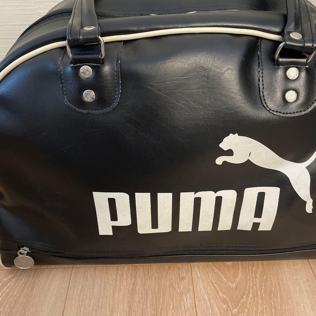 PUMA ボストンバッグ　黒　レトロ