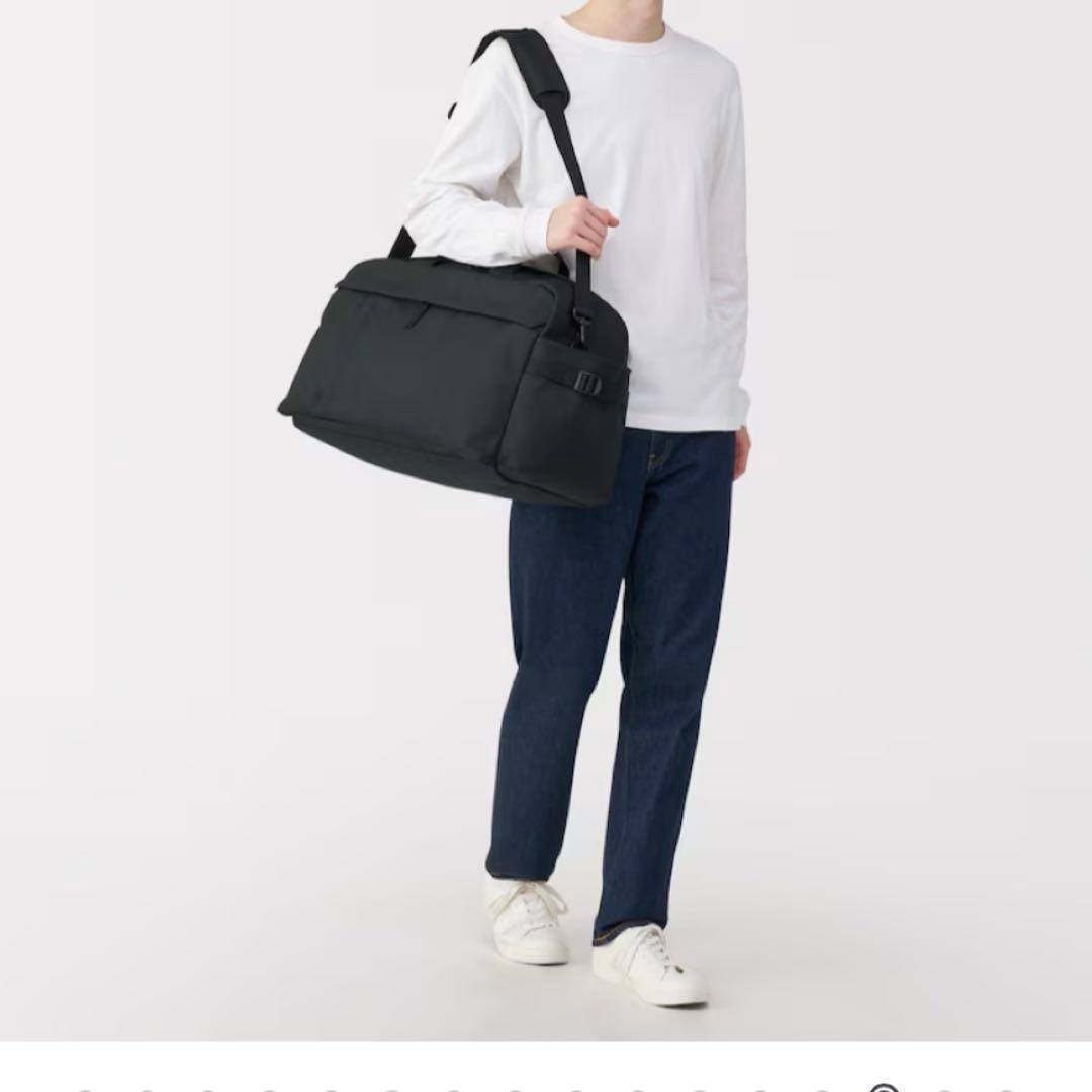 ✨無印良品　撥水ボストンバッグ　ブラック