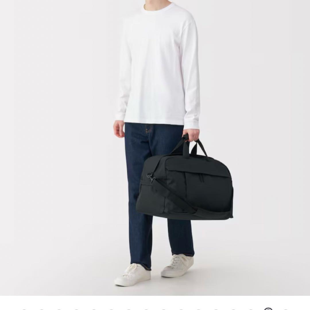 ✨無印良品　撥水ボストンバッグ　ブラック