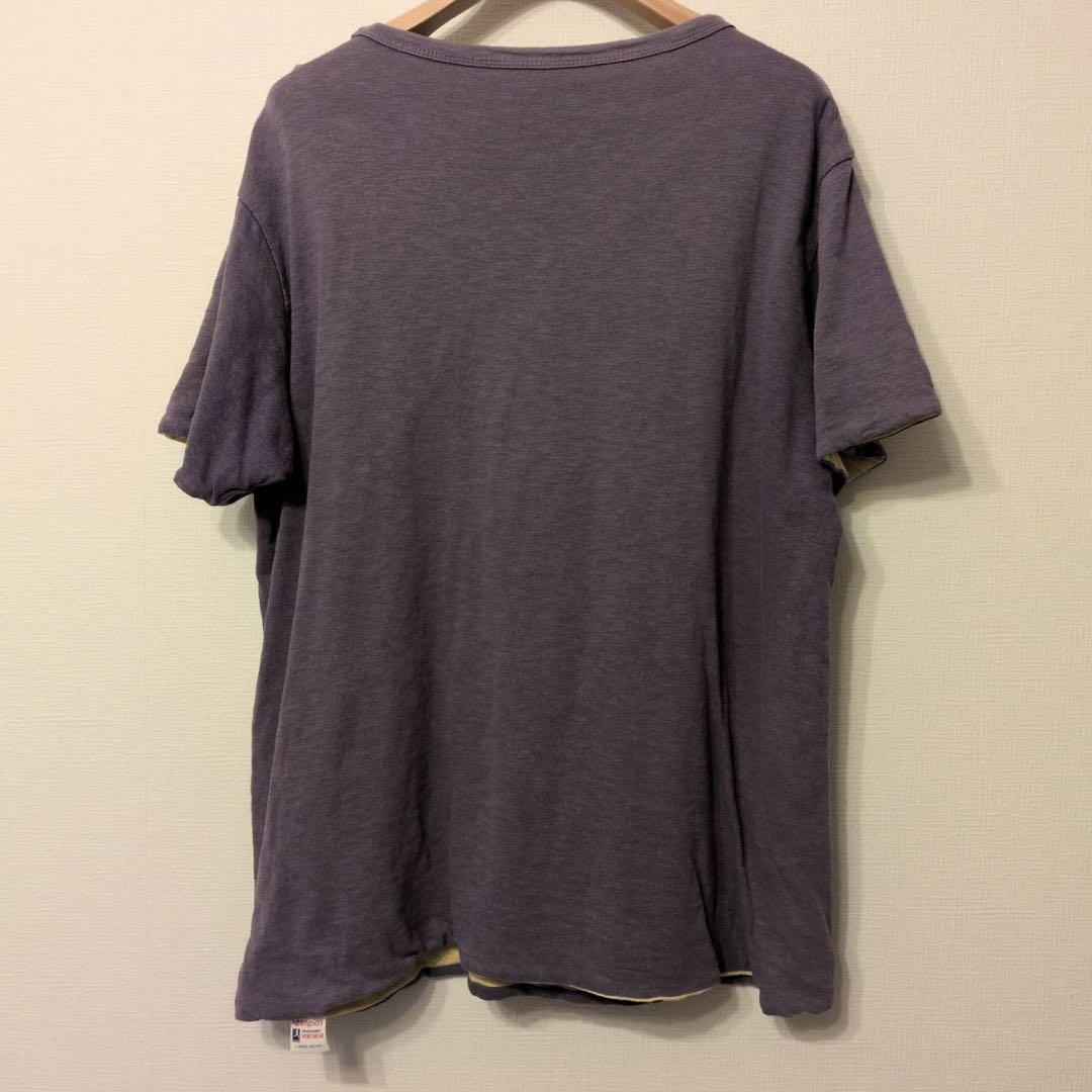 希少 チャンピオン リバーシブルTシャツ L ヴィンテージ 紫黄