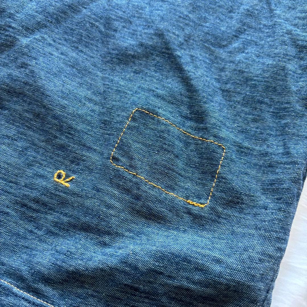 【美品】　45R (加工)インディゴ全員集合の905オーシャンTシャツ　半袖