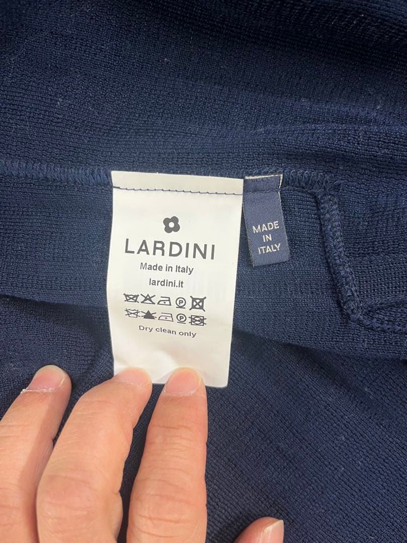 LARDINI ニート系　テーラードジャケット　ネイビー イタリア製