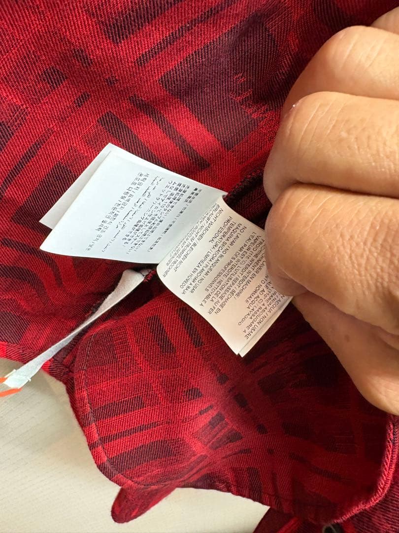 OFF-WHITE レッド チェック カバーオール