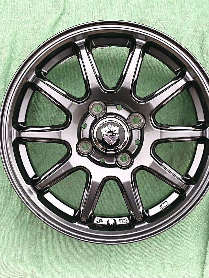 ①【極美品】軽自動車専用ホイール4本セット 14/4.5J 4/100 ＋45