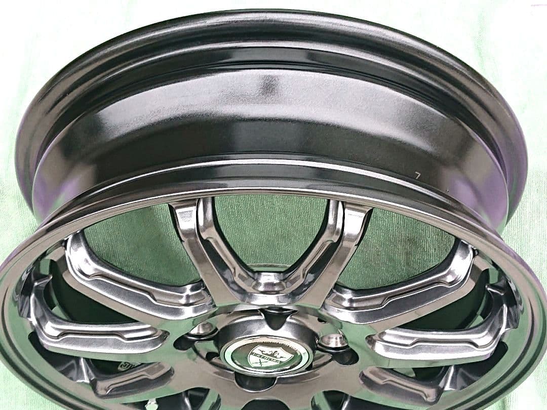 ①【極美品】軽自動車専用ホイール4本セット 14/4.5J 4/100 ＋45