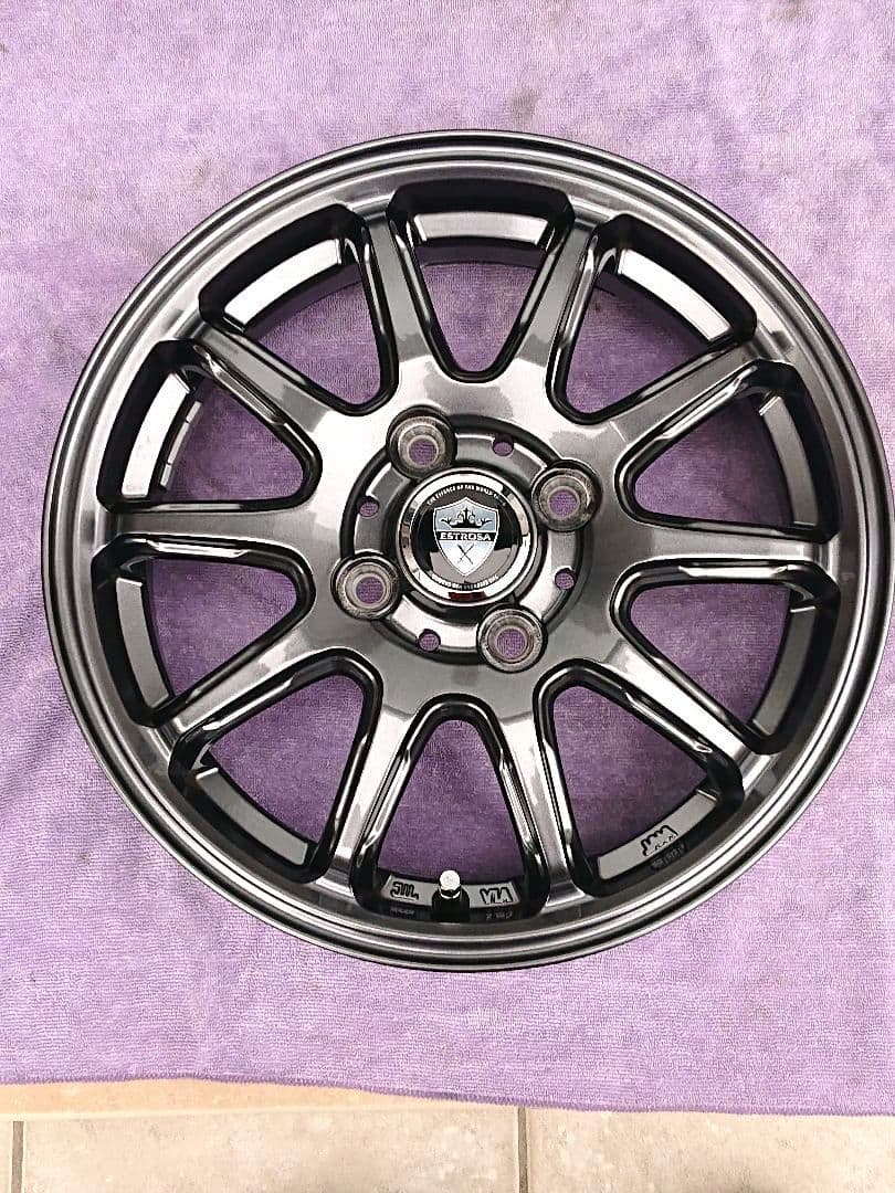 ①【極美品】軽自動車専用ホイール4本セット 14/4.5J 4/100 ＋45