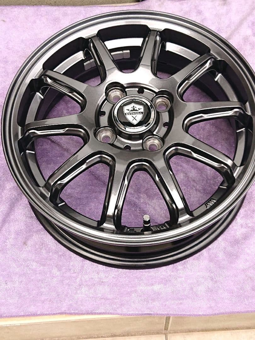 ①【極美品】軽自動車専用ホイール4本セット 14/4.5J 4/100 ＋45