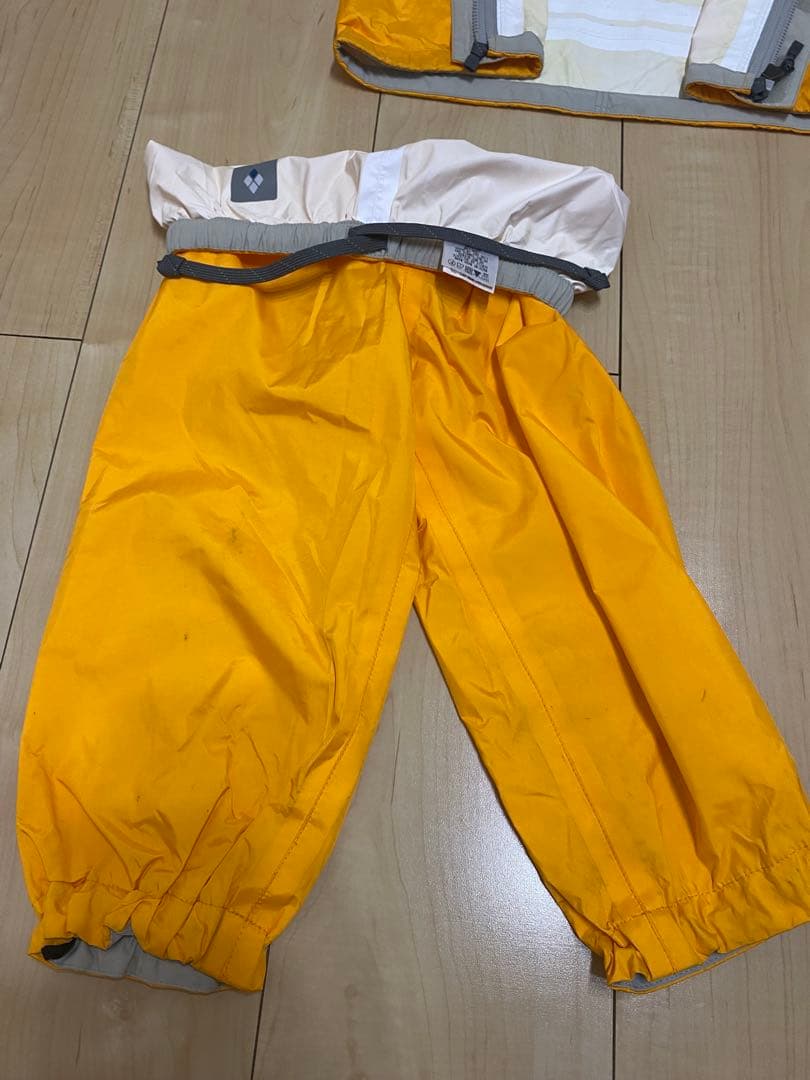【美品】　モンベル mont-bellレインウェアセット 雨具 レインコート90