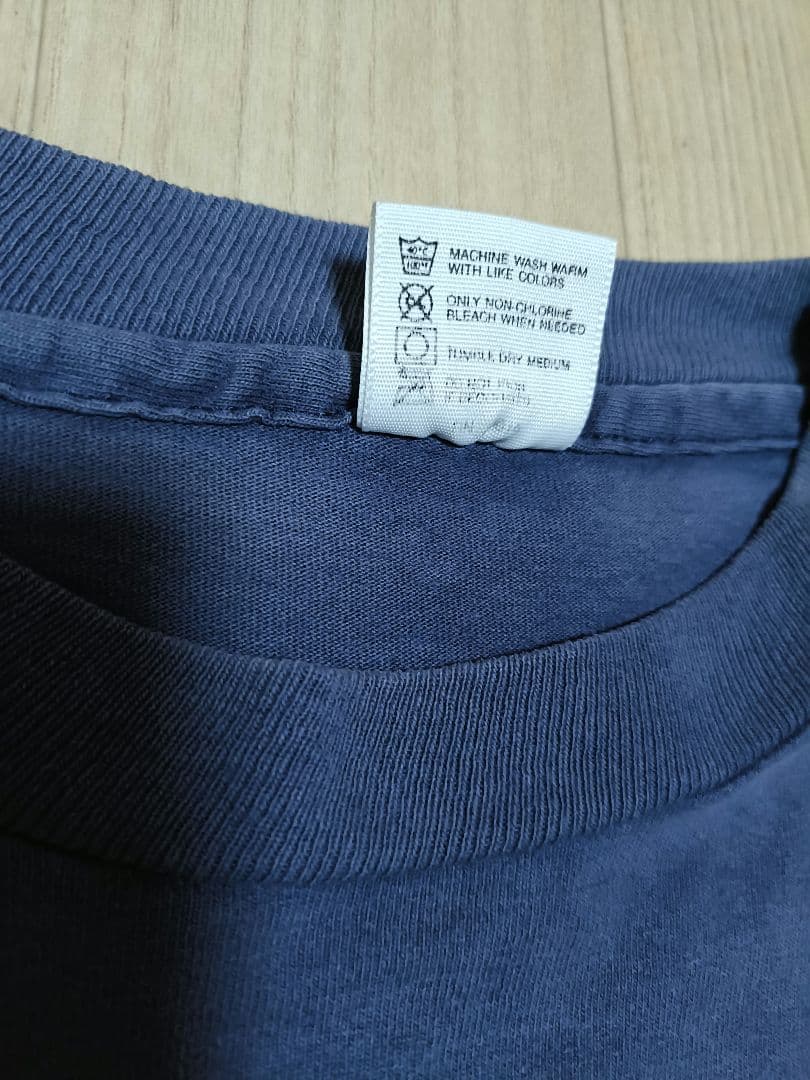 【M】 STP motor TシャツUSA製 anvil/袖裾シングル/茄子紺
