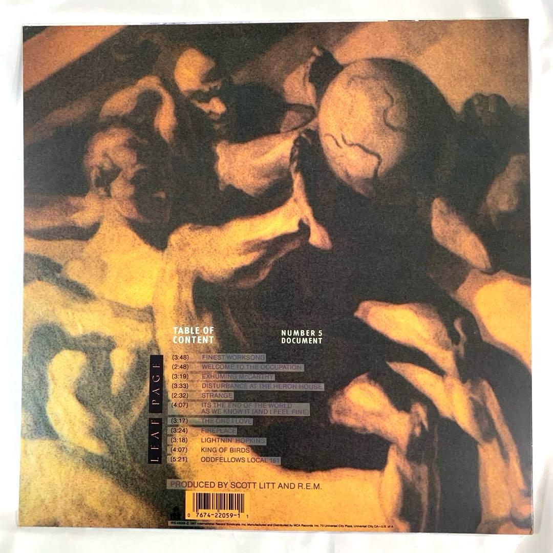 US Original 盤LP R.E.M. DOCUMENT ドキュメント