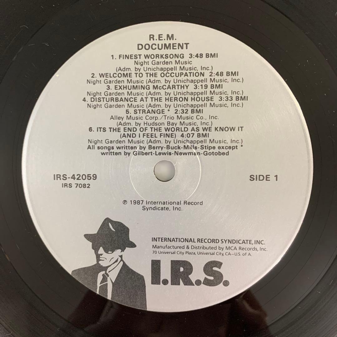 US Original 盤LP R.E.M. DOCUMENT ドキュメント