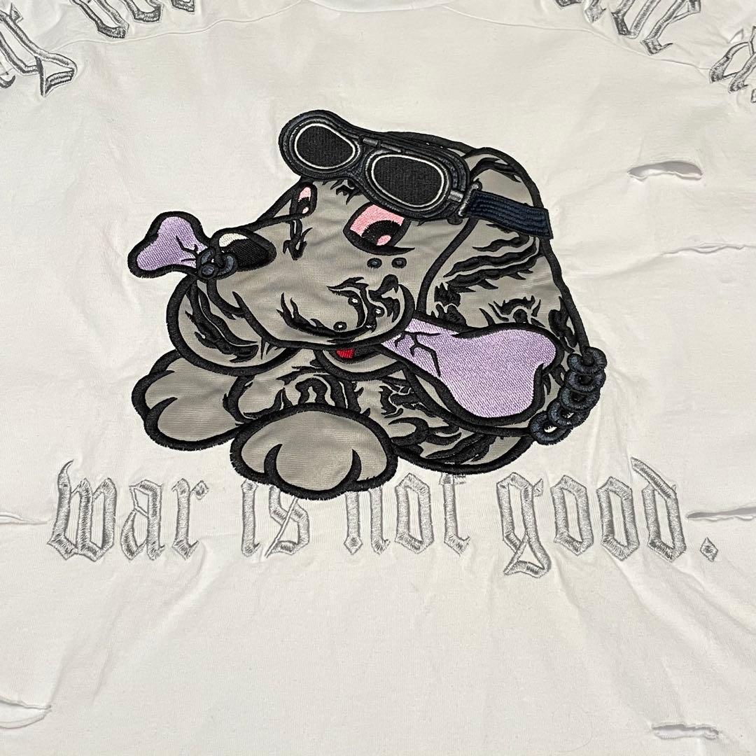 比較的美品 Galfy 病みに染まりし反戦 Tシャツ クラッシュ加工 最大サイズ