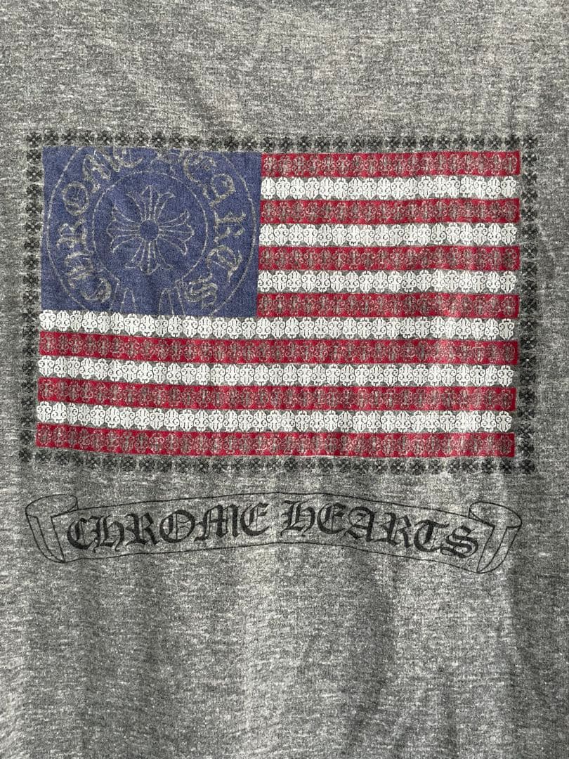 Chrome Hearts アメリカ国旗 VネックTシャツ