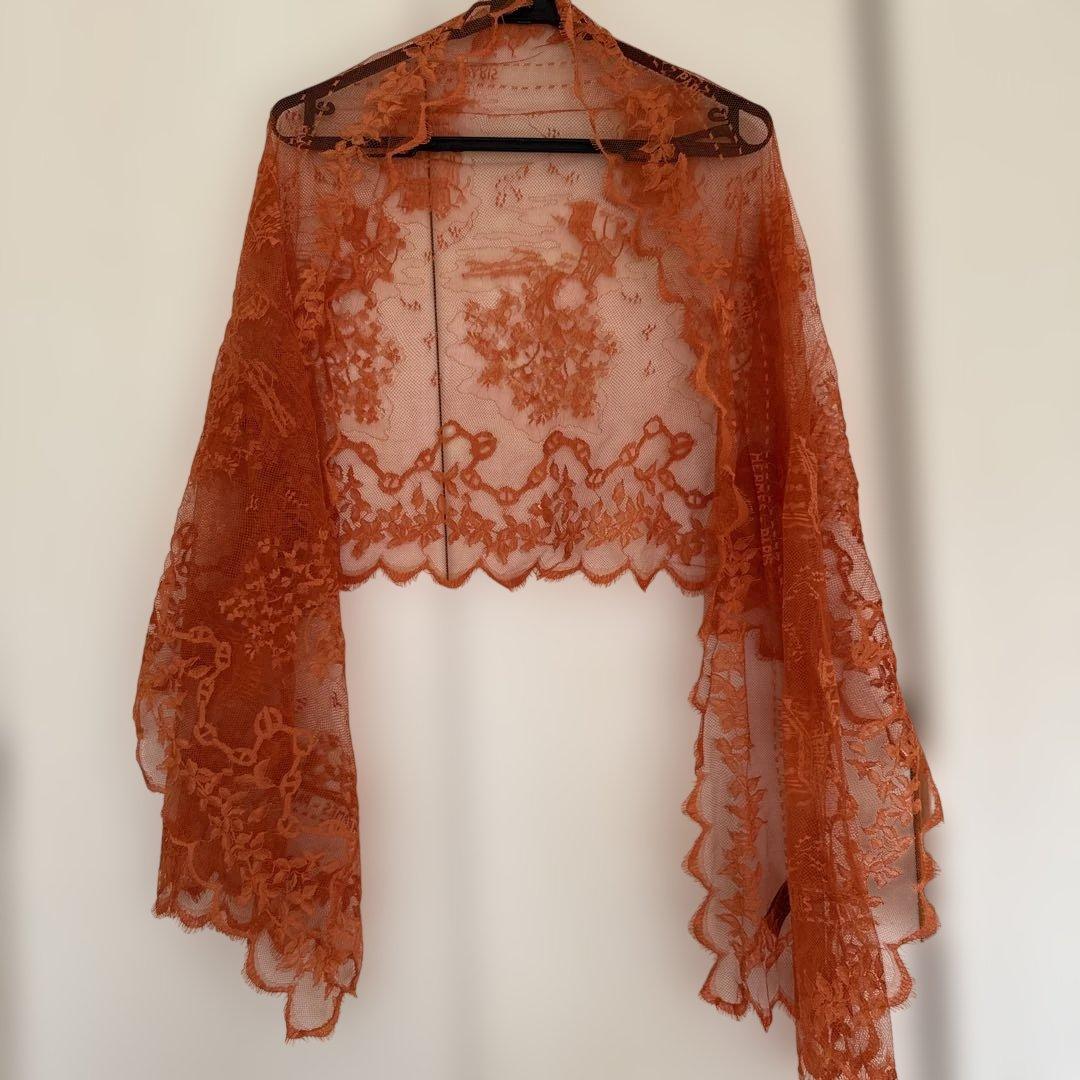 レア希少美品　HERMES エルメス　総レースロングストール