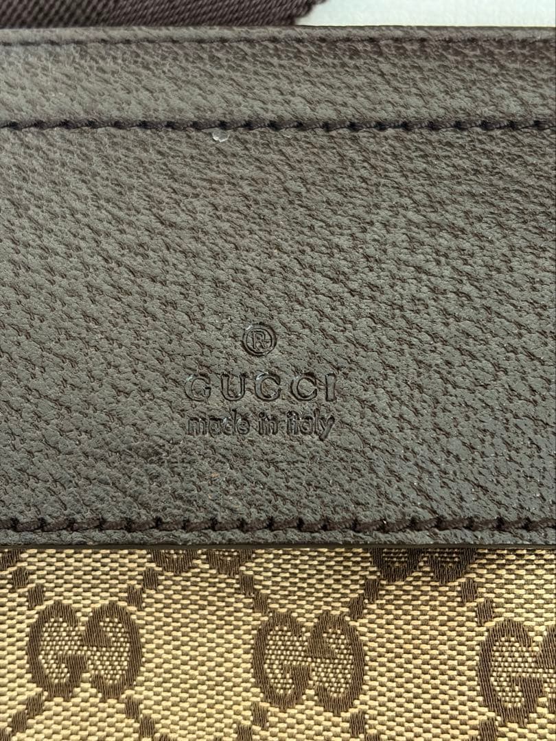 【美品】GUCCI グッチ ウエストポーチ GGキャンバス ボディバッグ
