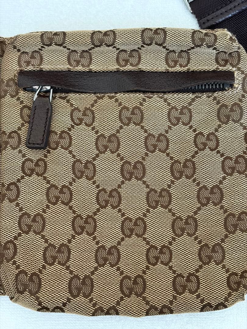 【美品】GUCCI グッチ ウエストポーチ GGキャンバス ボディバッグ