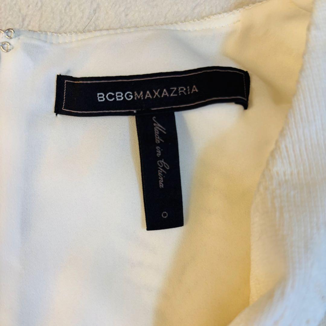 春夏 BCBGMAXAZRIA クリーム ティアードワンピース S